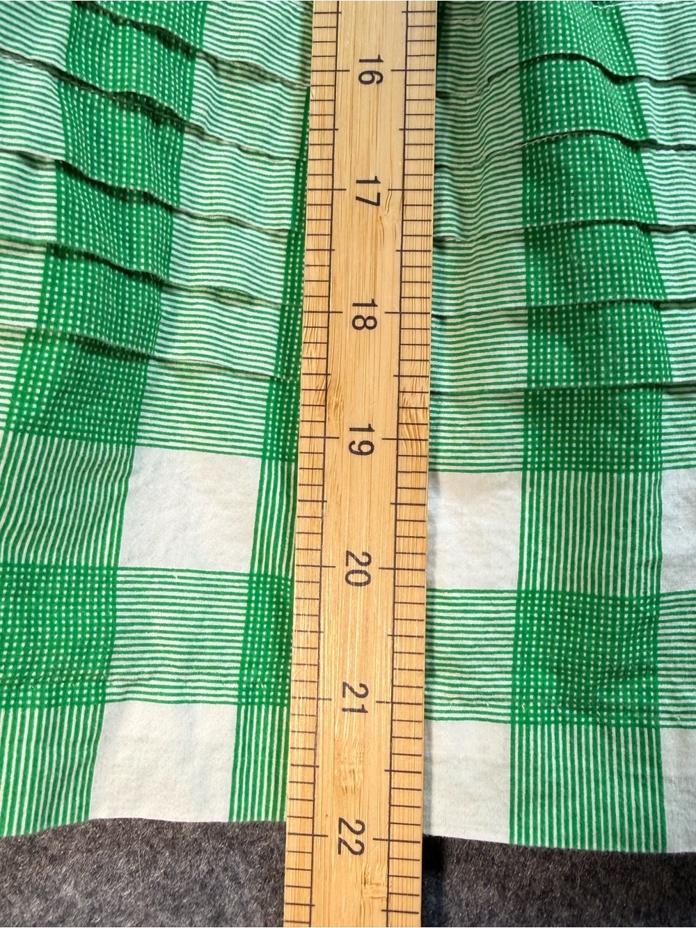 Tommy Hilfiger Kelly Green White Gingham Pleated A Line Skirt Size 6 Preppy - Picture 10 of 11